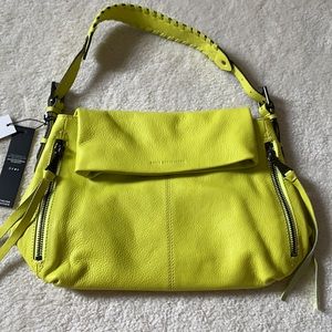 Aimee Kestenberg lime yellow/green leather bag